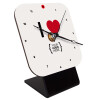 Quartz Wooden table clock with hands (10cm)