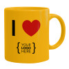 Ceramic coffee mug yellow