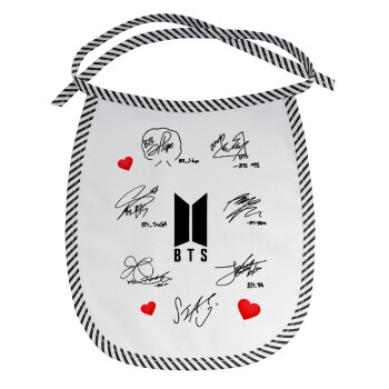 BTS signatures, Σαλιάρα μωρού αλέκιαστη με κορδόνι Μαύρη