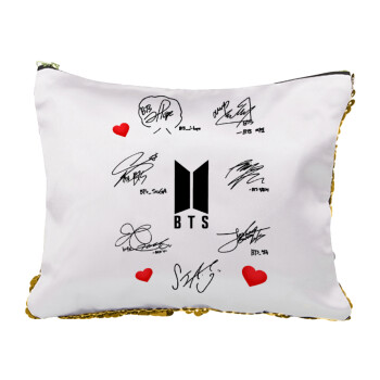 BTS signatures, Τσαντάκι νεσεσέρ με πούλιες (Sequin) Χρυσό