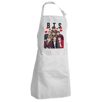 BTS hearts, Adult Chef Apron (with sliders and 2 pockets)