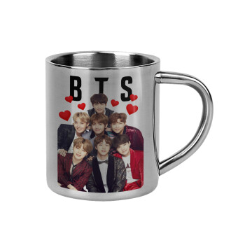 BTS hearts, Mug Stainless steel double wall 300ml
