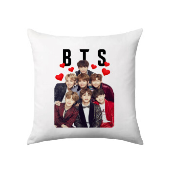 BTS hearts, Sofa cushion 40x40cm includes filling