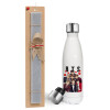 Easter candle, metallic white thermos bottle (500ml) & aromatic flat candle (30cm) (GRAY)