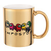 Mug ceramic, gold mirror, 330ml