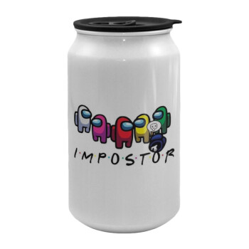 Among US impostor, Κούπα ταξιδιού μεταλλική με καπάκι (tin-can) 500ml