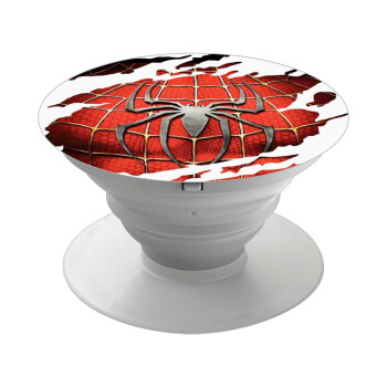 Spiderman cracked, Phone Holders Stand  White Hand-held Mobile Phone Holder