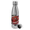 Metallic water bottle, stainless steel, 750ml