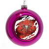 Purple Christmas tree ornament bauble 8cm