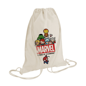 MARVEL, Backpack bag GYMBAG natural (28x40cm)