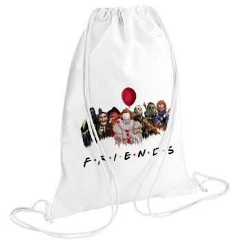 Halloween Friends, Backpack pouch GYMBAG white (28x40cm)