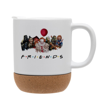 Halloween Friends, Ceramic coffee mug Cork (MAT), 330ml (1pcs)