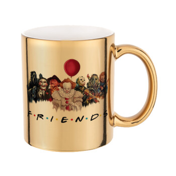 Halloween Friends, Mug ceramic, gold mirror, 330ml