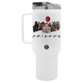 Halloween Friends, Mega Tumbler με καπάκι, διπλού τοιχώματος (θερμό) 1,2L