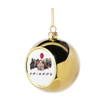 Halloween Friends, Golden Christmas tree ball ornament 8cm