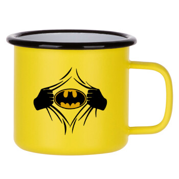 Hero batman, Metallic enamel MATT Yellow cup 360ml