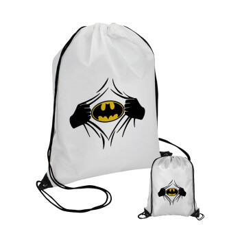 Hero batman, Τσάντα πουγκί με μαύρα κορδόνια (1 τεμάχιο)