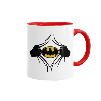 Hero batman, Mug colored red, ceramic, 330ml
