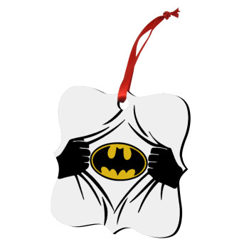 Hero batman, Christmas ornament polygon wooden 7.5cm