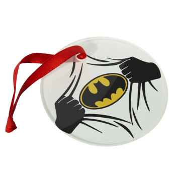 Hero batman, Christmas ornament glass 9cm