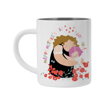 Cute mother, Happy mothers day, Mug Stainless steel double wall 450ml