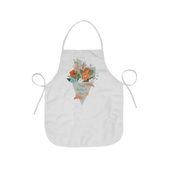 Bouquet of flowers, happy mothers day, Chef Apron Short Full Length Adult (63x75cm)