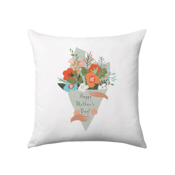 Bouquet of flowers, happy mothers day, Sofa cushion 40x40cm includes filling