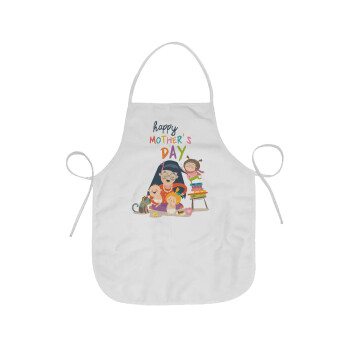 Beautiful women with her childrens, Chef Apron Short Full Length Adult (63x75cm)