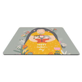 Cute mother reading book, happy mothers day, Mousepad rect 27x19cm