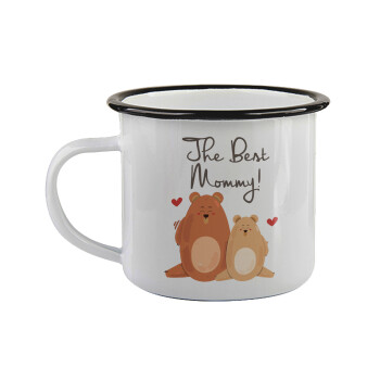 Mothers Day, bears, Κούπα εμαγιέ με μαύρο χείλος 360ml