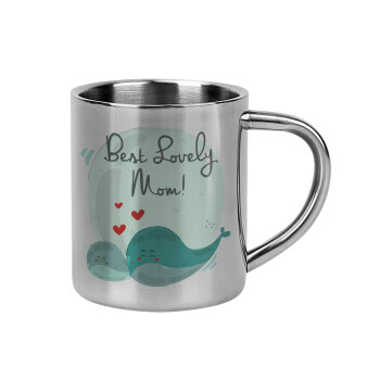 Mothers Day, whales, Mug Stainless steel double wall 300ml