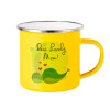 Yellow Enamel Metallic Cup 360ml