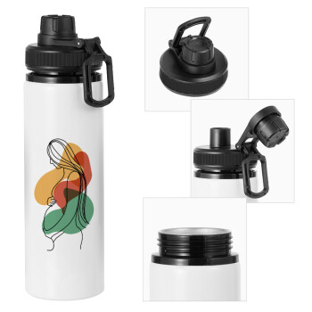 Women pregnant, Metal water bottle with safety cap, aluminum 850ml
