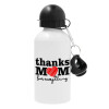 Metal water bottle, White, aluminum 500ml