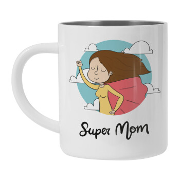 Super mom, Mug Stainless steel double wall 300ml