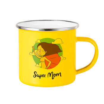 Super mom, Κούπα Μεταλλική εμαγιέ Κίτρινη 360ml