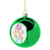 Green Christmas tree ornament ball 8cm