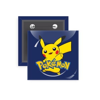 Pokemon pikachu, Κονκάρδα παραμάνα τετράγωνη 5x5cm