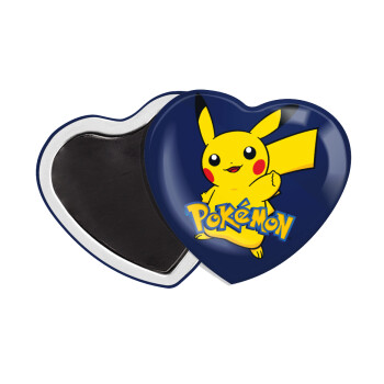 Pokemon pikachu, Μαγνητάκι καρδιά (57x52mm)