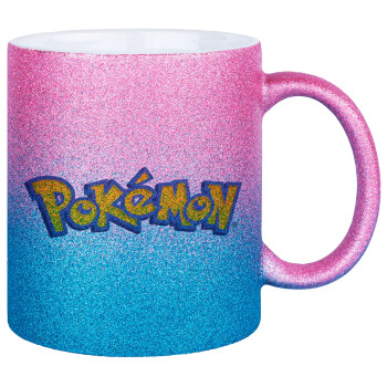 Pokemon, Κούπα Χρυσή/Μπλε Glitter, κεραμική, 330ml