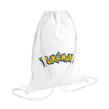 Pokemon, Backpack pouch GYMBAG white (28x40cm)