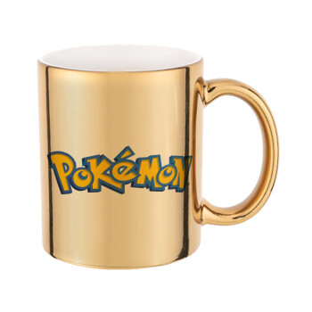 Pokemon, Mug ceramic, gold mirror, 330ml