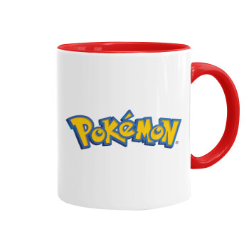 Pokemon, Κούπα χρωματιστή κόκκινη, κεραμική, 330ml