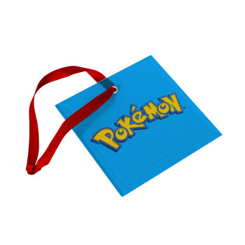 Pokemon, Christmas ornament, glass square ornament 9x9cm