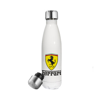 Ferrari S.p.A., Metal mug thermos White (Stainless steel), double wall, 500ml