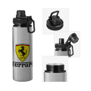 Ferrari S.p.A., Metallic water bottle with safety cap, 850ml aluminum