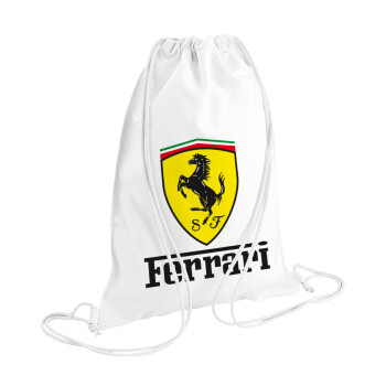 Ferrari S.p.A., Backpack pouch GYMBAG white (28x40cm)