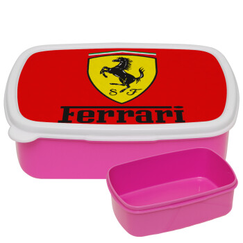 Ferrari S.p.A., ΡΟΖ παιδικό δοχείο φαγητού (lunchbox) πλαστικό (BPA-FREE) Lunch Βox M18 x Π13 x Υ6cm