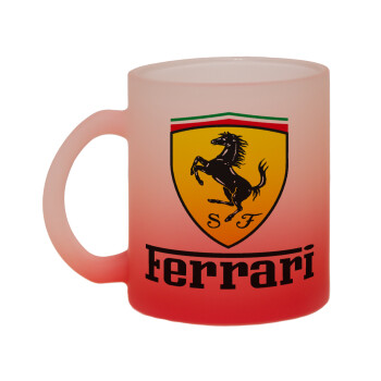 Ferrari S.p.A., Κούπα γυάλινη δίχρωμη με βάση το κόκκινο ματ, 330ml