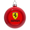 Red Christmas tree ornament bauble 8cm